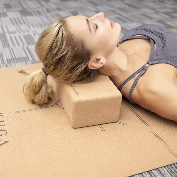 Cork Yoga Block 2 Pack for Pilates, 4'' or 3'' Non-Slip & High Density Blocks fo - Picture 6 of 6